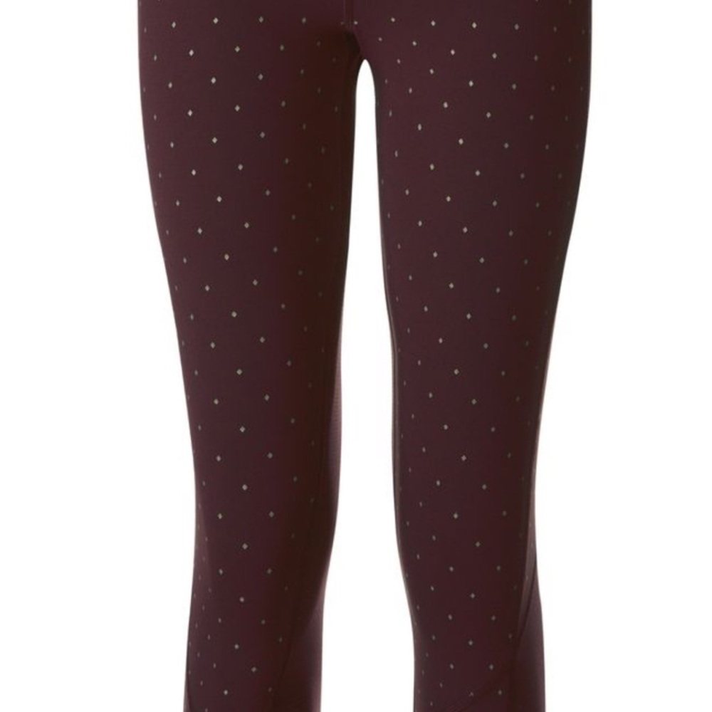 159. Lululemon Special Edition: *Nightfall Reflective Pace Rival Crop Bordeaux - Picture 6 of 12